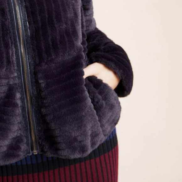 NEW Anthropologie Natasha Faux Fur Jacket - Picture 6 of 15